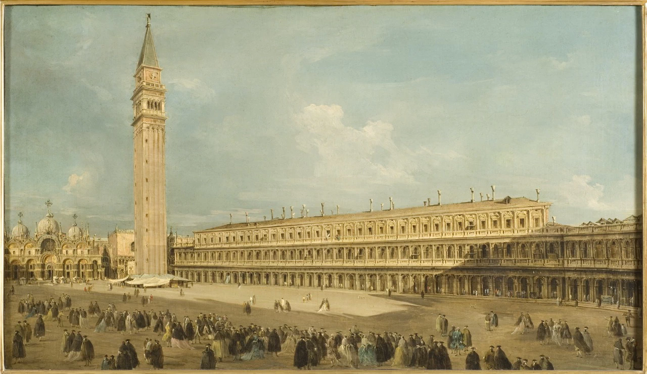 Piazza San Marco in Venice (Giacomo Guardi & Francesco Guardi) - Nationalmuseum